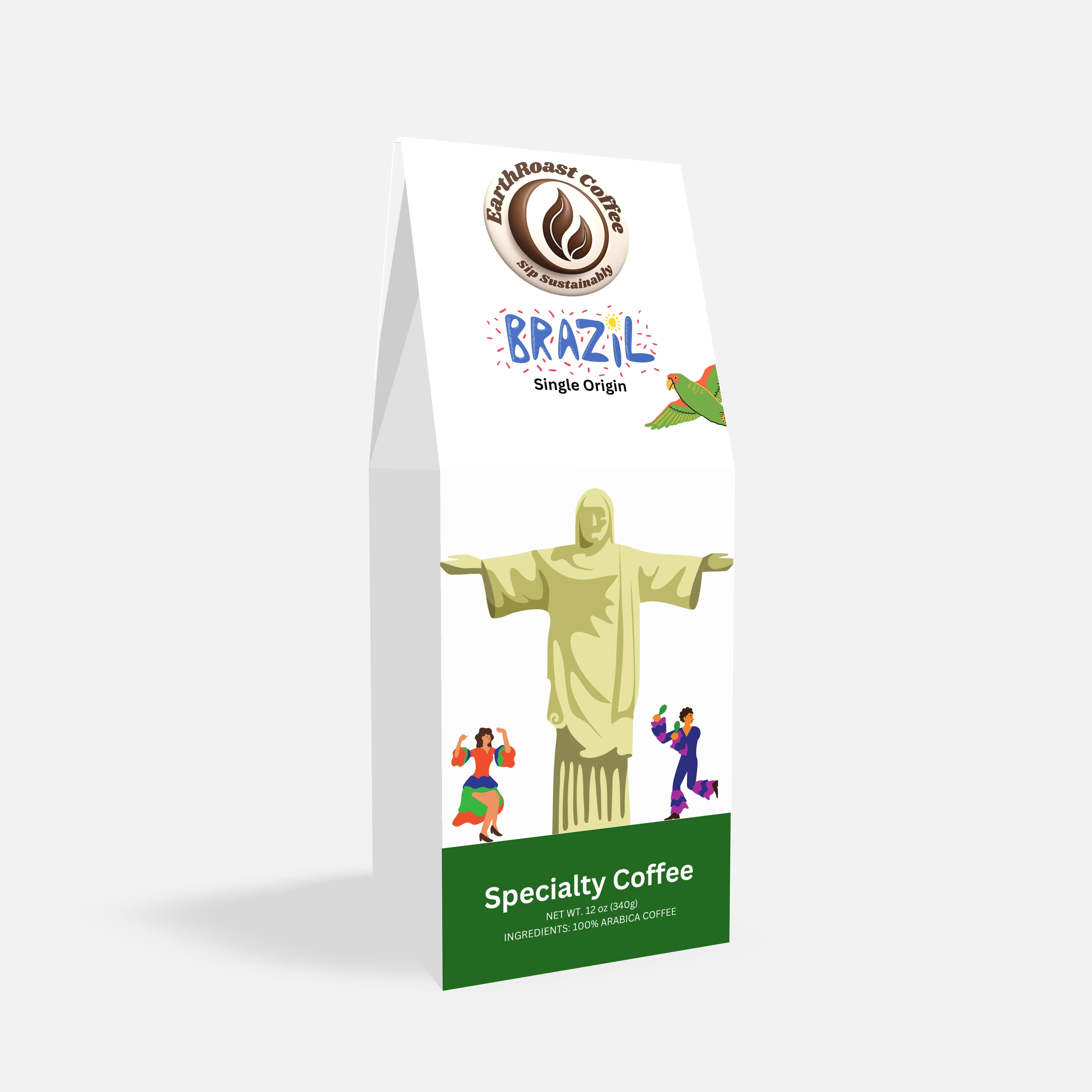Brazil Single Origin - medium roast coffee box by EarthRoast Coffee