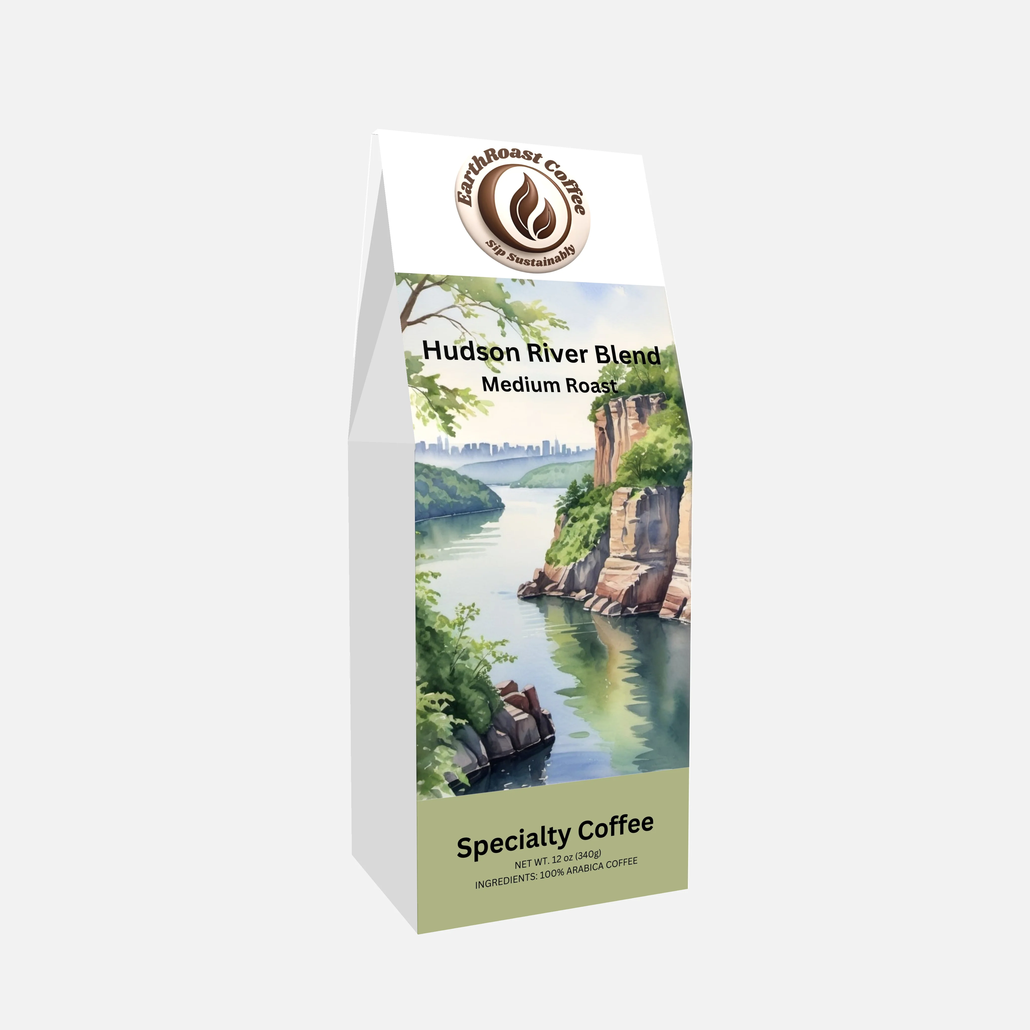 Hudson River Blend - medium roast coffee box by EarthRoast Coffee