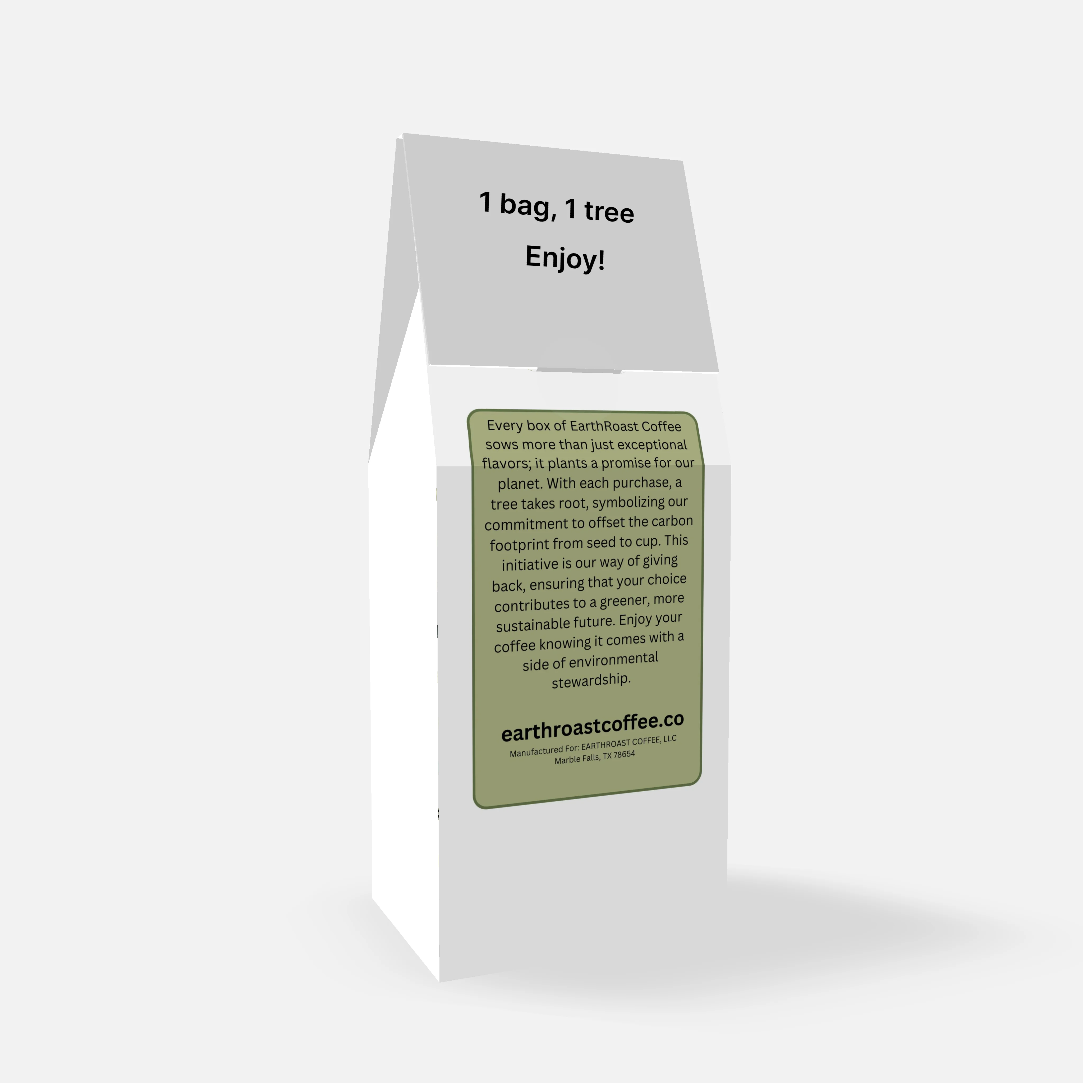 Hudson River Blend medium roast coffee box by EarthRoast Coffee - Product view 2