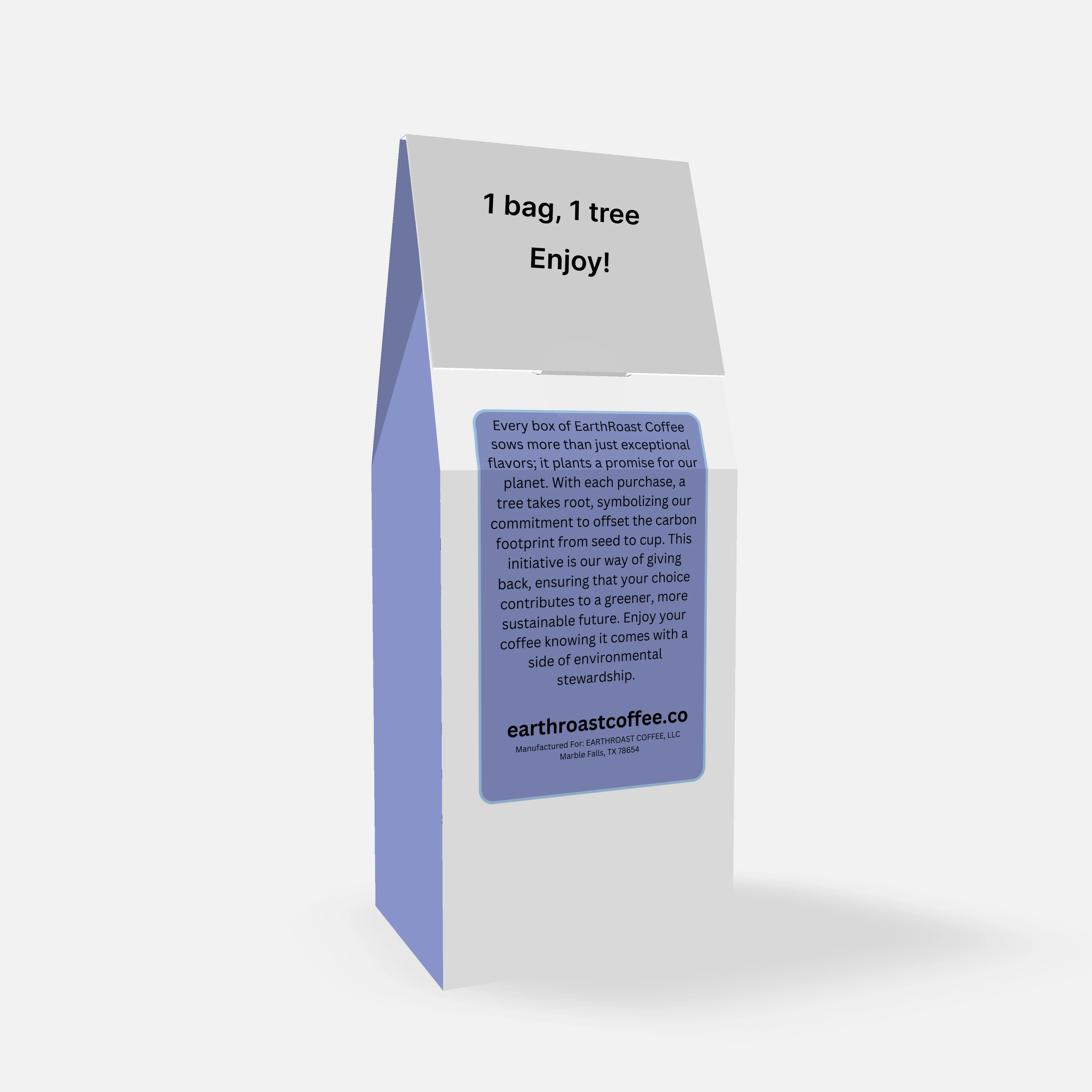 Llano River Blend medium roast coffee box by EarthRoast Coffee - Product view 2