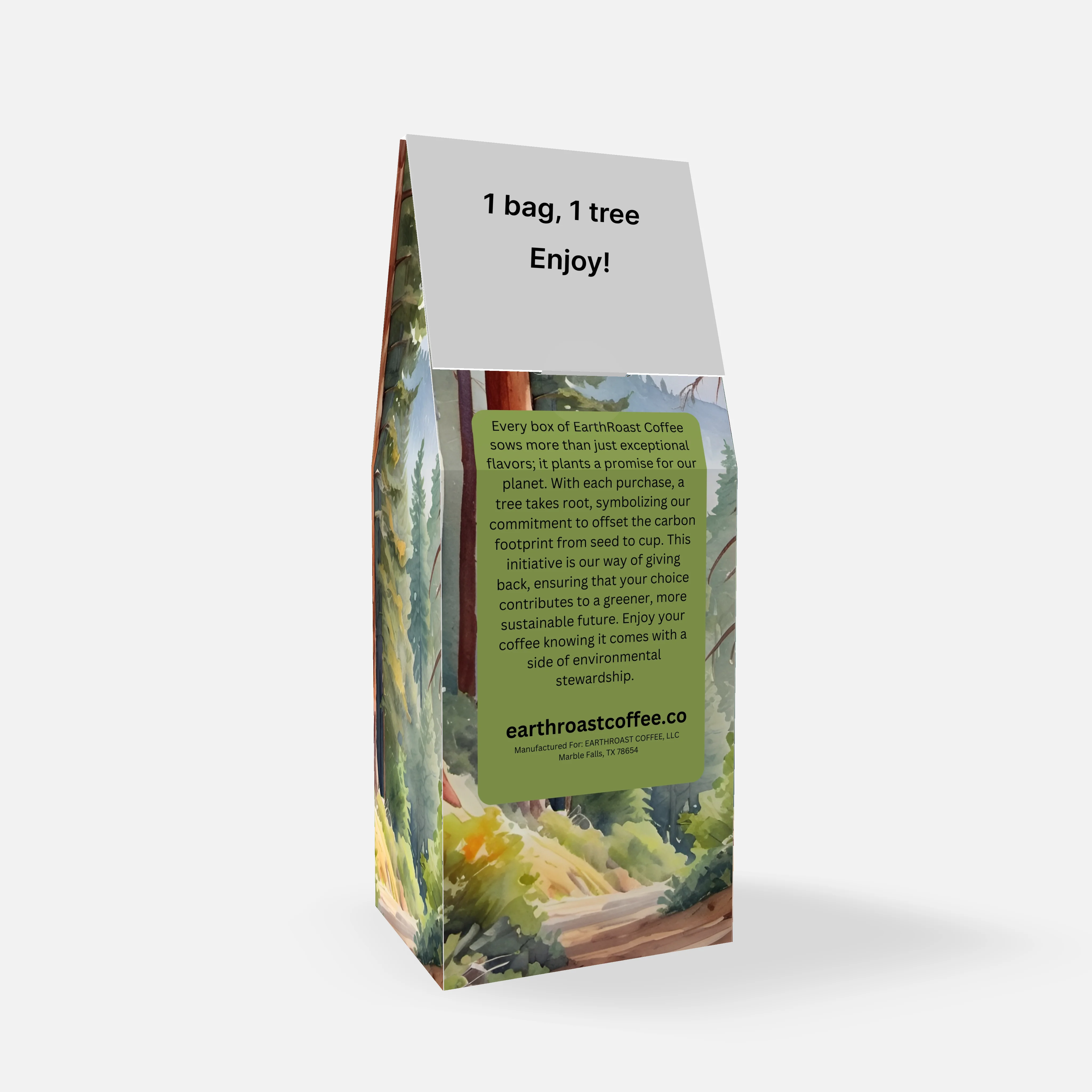 Redwood Forest Blend - Medium Roast medium roast coffee box by EarthRoast Coffee - Product view 2